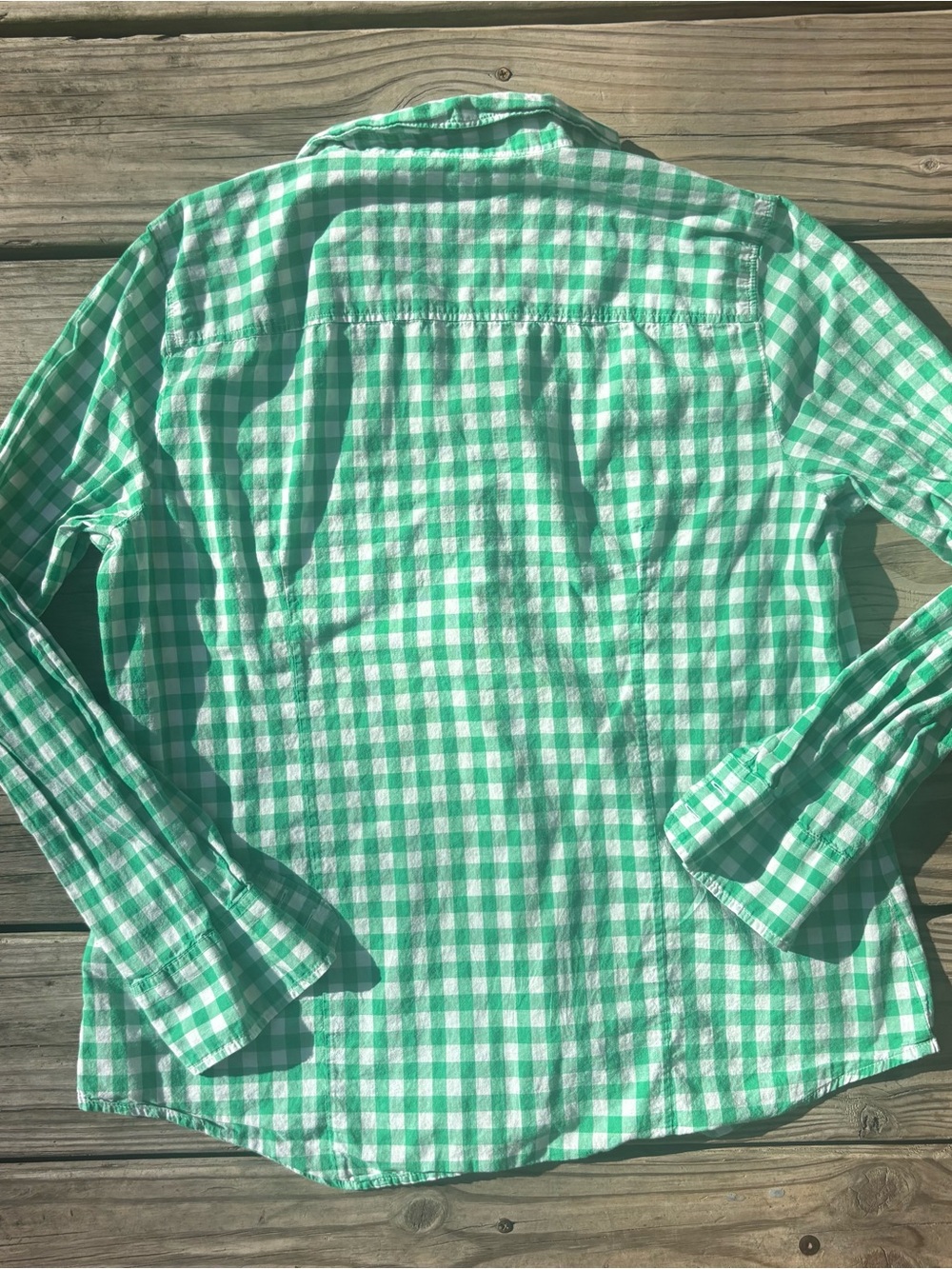 J. Crew Green Plaid Button Up Shirt - Picture 2 of 3
